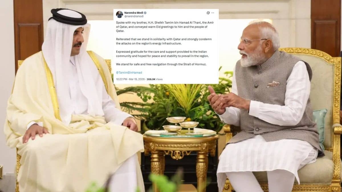 PM Modi Calls Qatar Emir