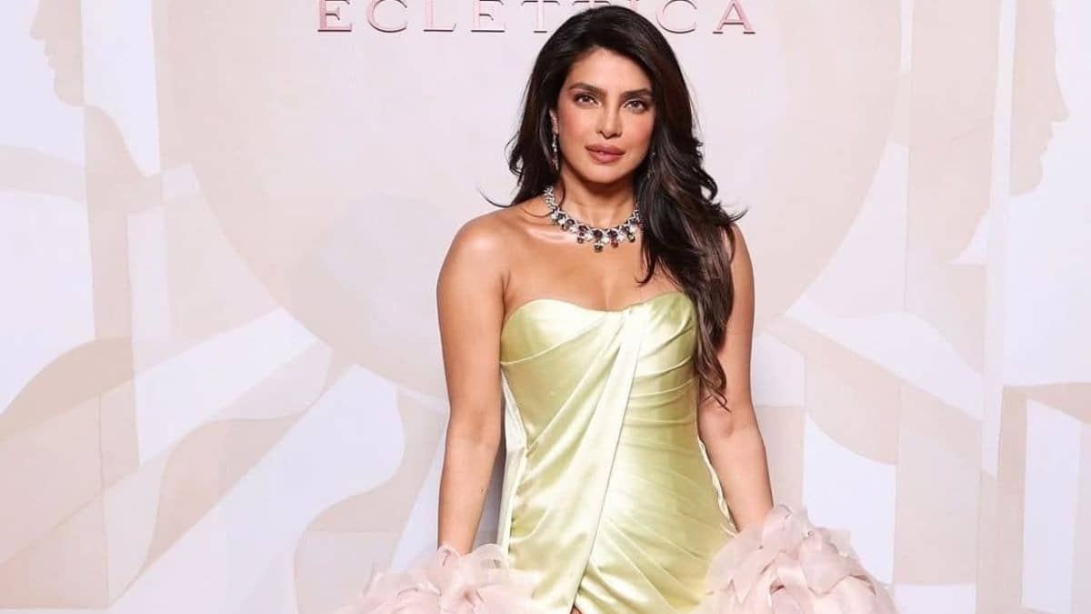Priyanka Chopra Turns Heads In Pastel Nicolas Jebran Couture At Bvlgari’s Milan Event