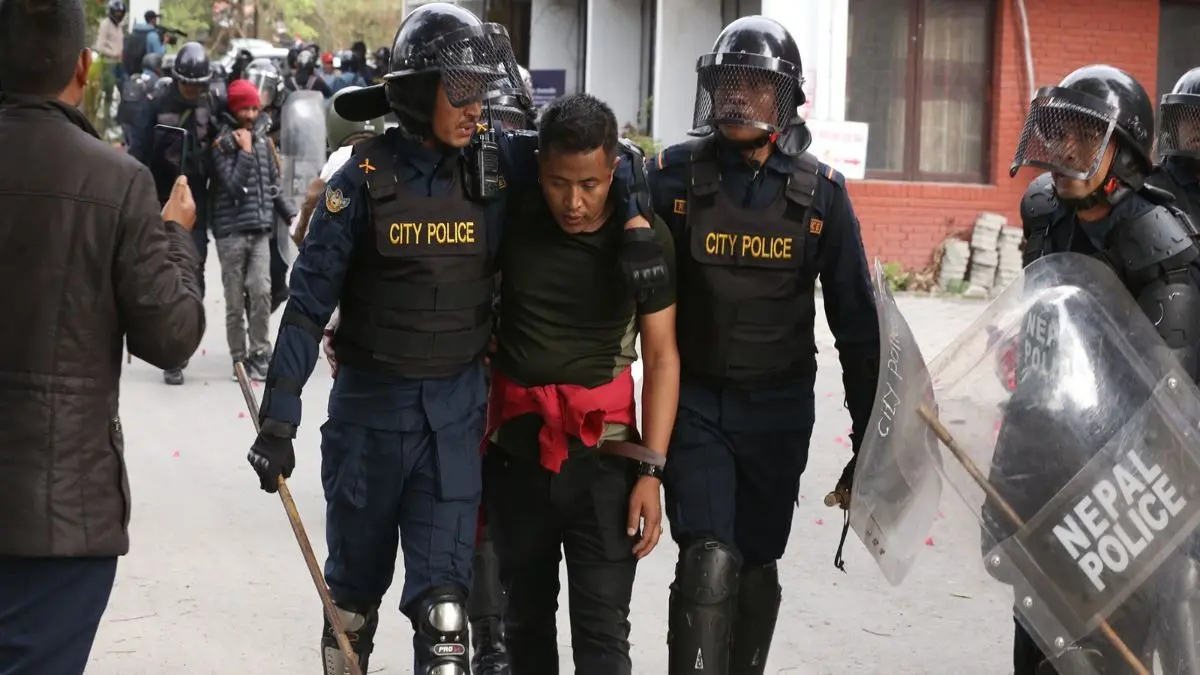 Protest In Support of Former Nepal PM KP Sharma Oli Turns Violent, Court Remands Custody; 1 Injured, 9 Arrested Protest In Support of Former Nepal PM KP Sharma Oli Turns Violent, Court Remands Custody; 1 Injured, 9 Arrested