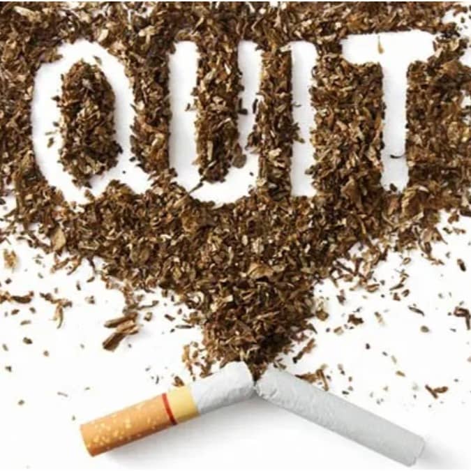 Quitting cigarette smoking begins with strong determination