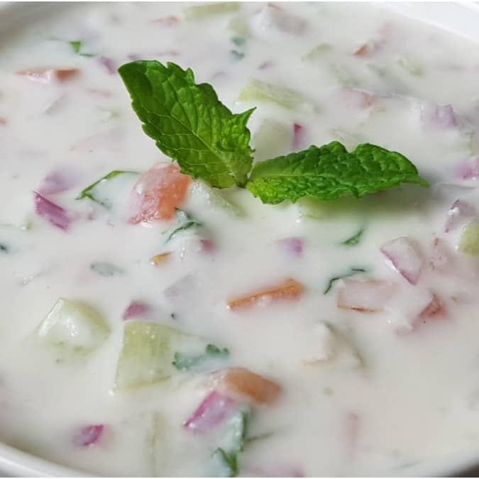 Raita is made from curd or yogurt which is good for gut health and digestion