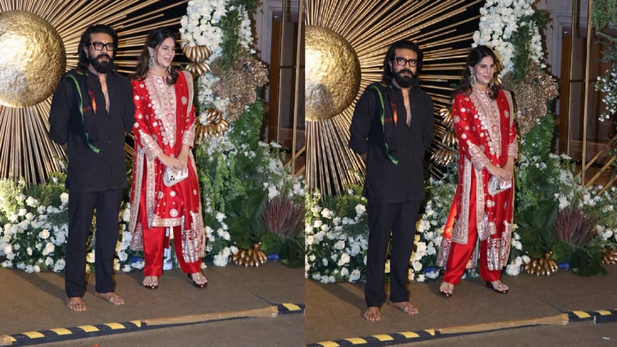 Rashmika-Vijay के वेडिंग रिसेप्शन में नंगे पैर पहुंचे सुपरस्टार राम चरण, VIDEO देख फैंस हैरान, क्या है सादगी भरे लुक की वजह?