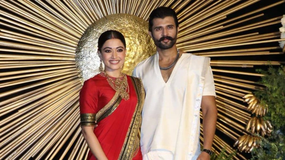 Rashmika Mandanna-Vijay Deverakonda at their reception 