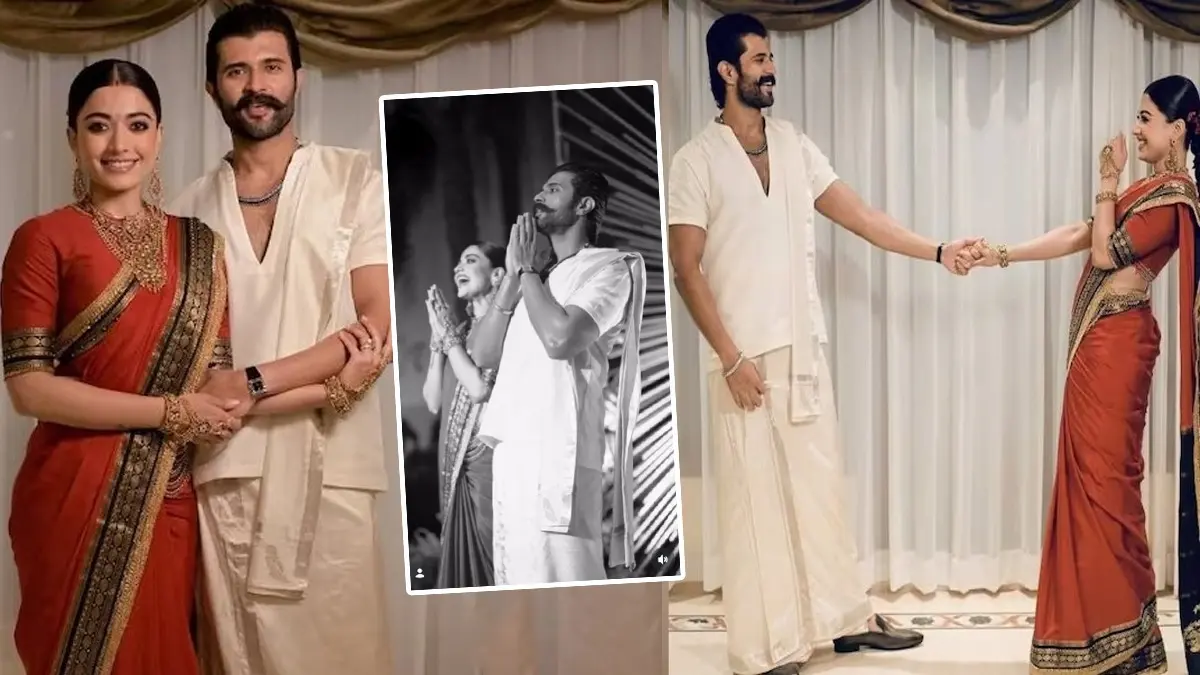 Rashmika-Vijay: कभी थामा हाथ, कभी एक-दूजे में खोए... सामने आई रश्मिका-विजय के रिसेप्शन की खास झलक, कपल की एंट्री का VIDEO वायरल Rashmika Mandanna-Vijay Deverakonda reception