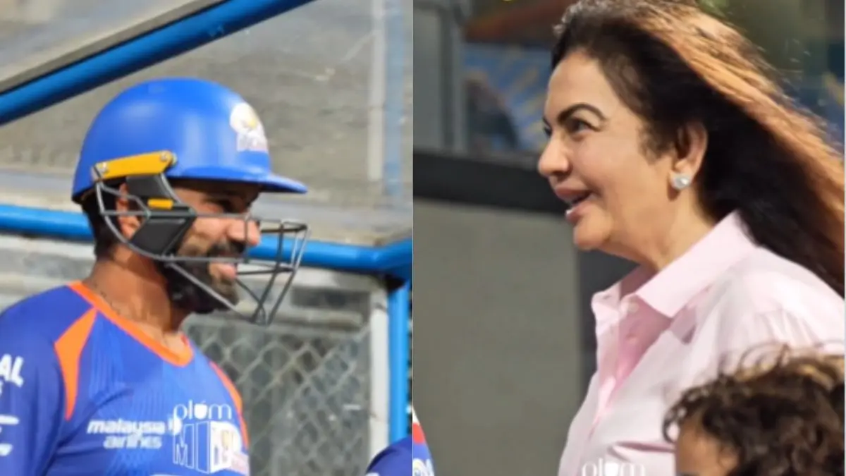 VIDEO: 'यंग बॉय लग रहे...', रोहित शर्मा को देखकर क्यों चौंकीं नीता अंबानी? हिटमैन भी मुस्कुराने लगे Rohit Sharma IPL 2026 Nita Ambani
