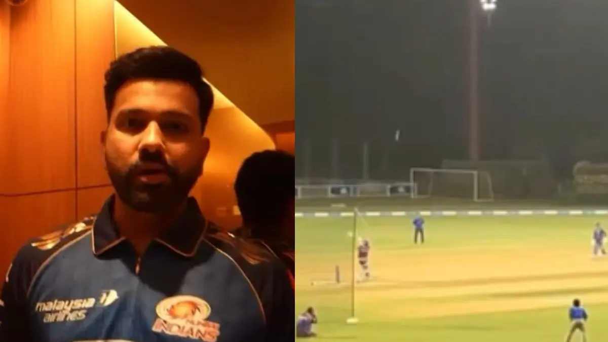 WATCH | Rohit Sharma is Ready For IPL 2026; Hits Signature Pull Shot For Six During Mumbai Indians' Pre-Season Camp Rohit Sharma, Mumbai Indians