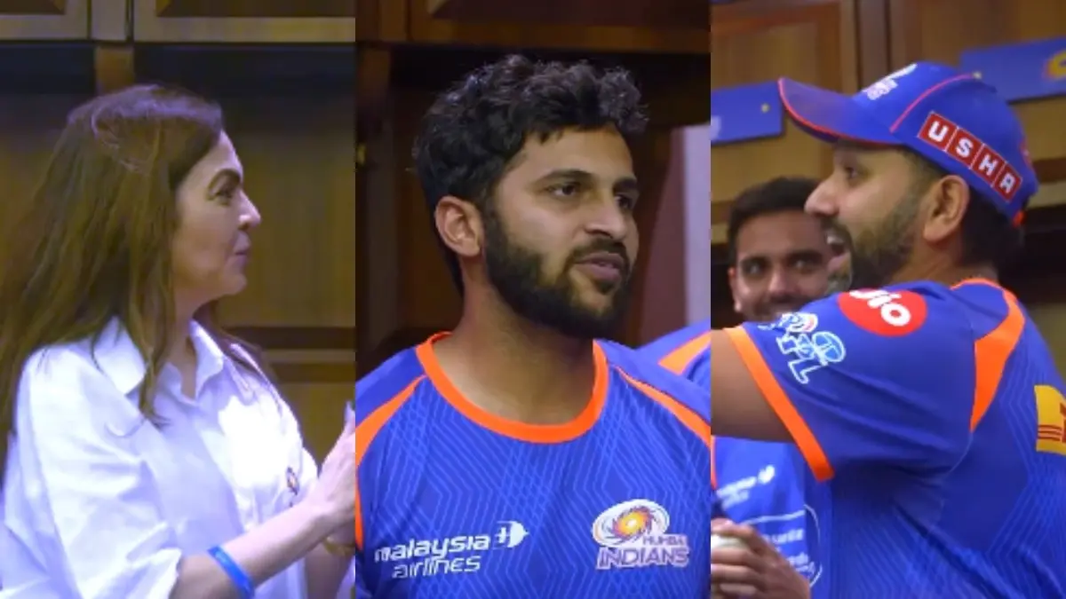 WATCH | Rohit Sharma POKES Fun at Shardul Thakur in Front of Nita Ambani in MI Dressing-Room: 'Trying to Say Something?' Rohit Sharma, Shardul Thakur, Nita Ambani
