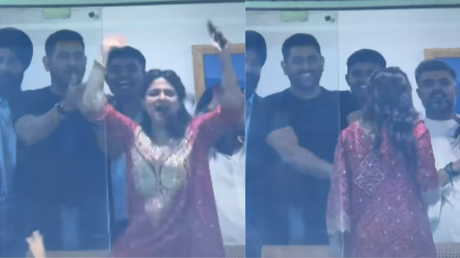 VIDEO: बैठ जा, बैठ जा... बुमराह की डॉट बॉल पर आउट समझ जब उछलीं साक्षी तो धोनी ने दिया ऐसा रिएक्शन, मैच के बीच क्यूट मोमेंट वायरल