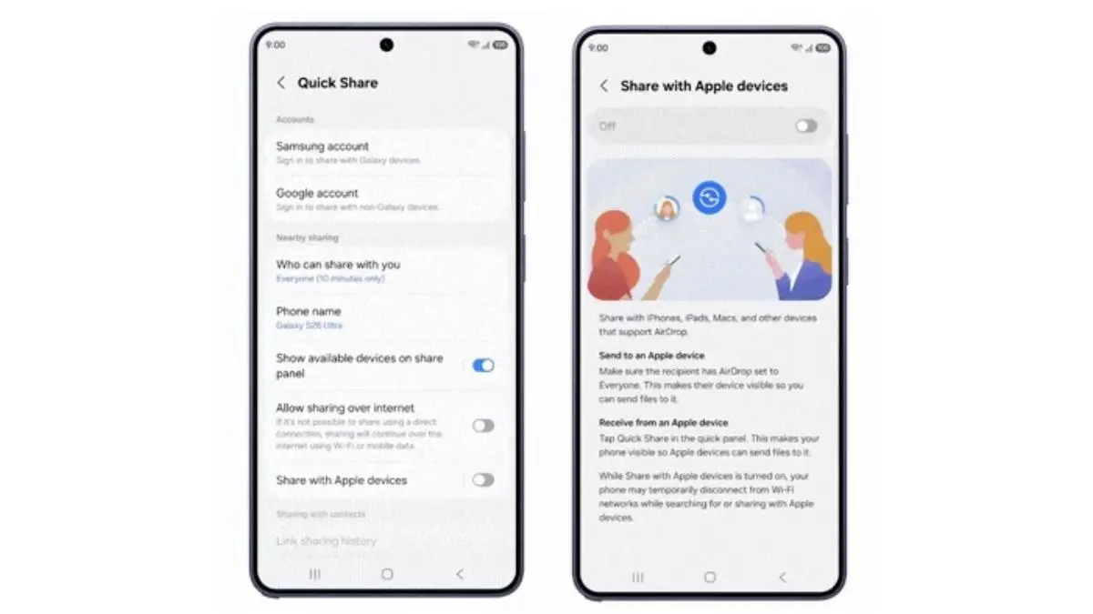 Samsung’s Galaxy S26 Series Now Plays Nice With Apple’s AirDrop samsung