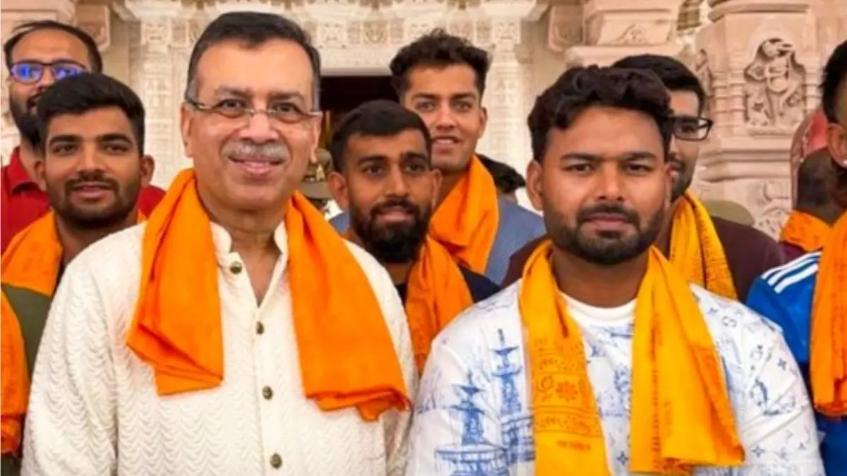 LSG Owner Sanjiv Goenka, Captain Rishabh Pant Visit Ram Janmabhoomi Ahead Of IPL 2026 Sanjiv Goenka and Rishabh Pant