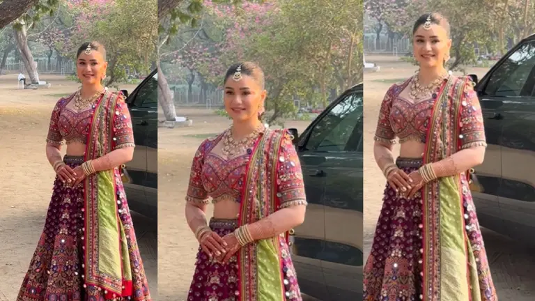 Sara Tendulkar: भाई अर्जुन तेंदुलकर की मेहंदी में छाईं सारा, मिरर-वर्क वाले गुजराती लहंगा में ढाया कहर Sara Tendulkar