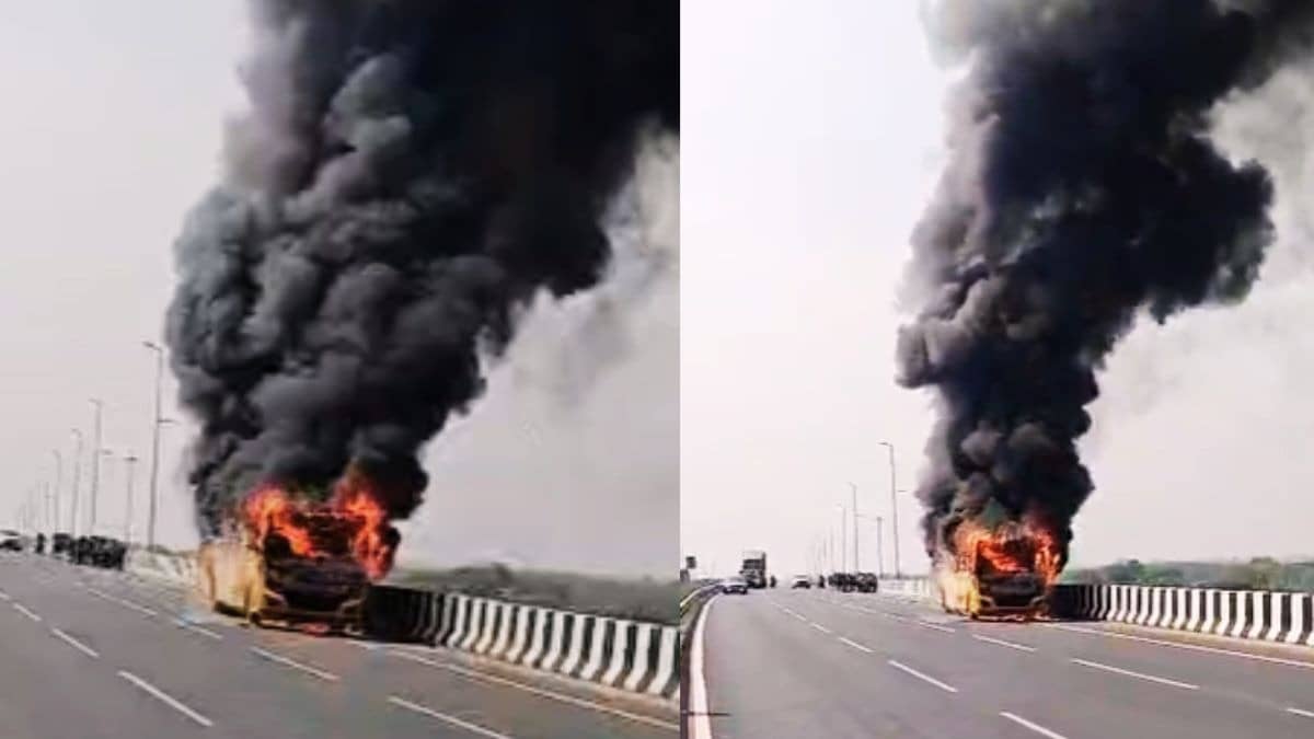 School Bus Catches Fire