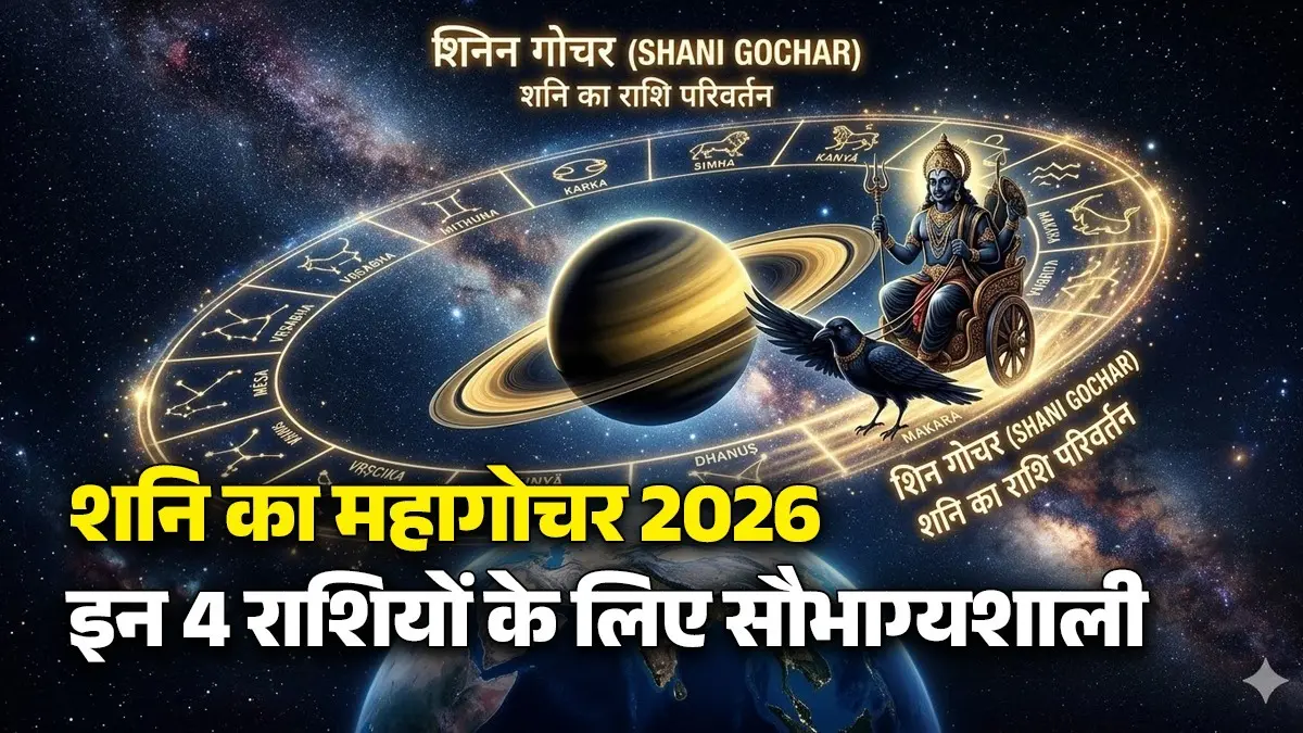 Shani Gochar 2026: 21 मार्च को शनि करेंगे महागोचर, इन 4 राशियों की चमक जाएगी किस्मत;हर जगह होगा बोलबाला Shani Gochar 2026
