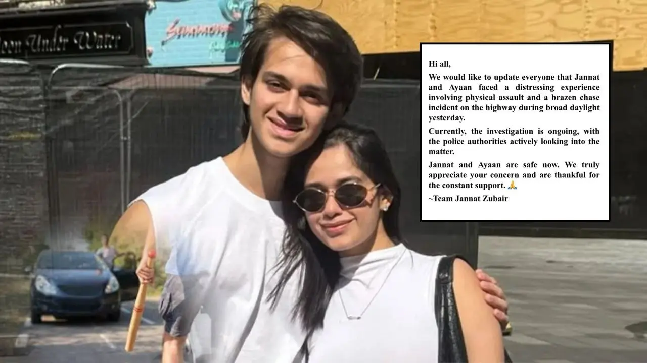 Shocking! Jannat Zubair, Brother Ayaan Face 'Physical Assault And Brazen Chase' During Board Daylight On Highway, Team Confirms Actors' Safety Shocking! Jannat Zubair, Brother Ayaan Face 'Physical Assault And Brazen Chase' During Board Daylight On Highway, Team Confirms Actors' Safety