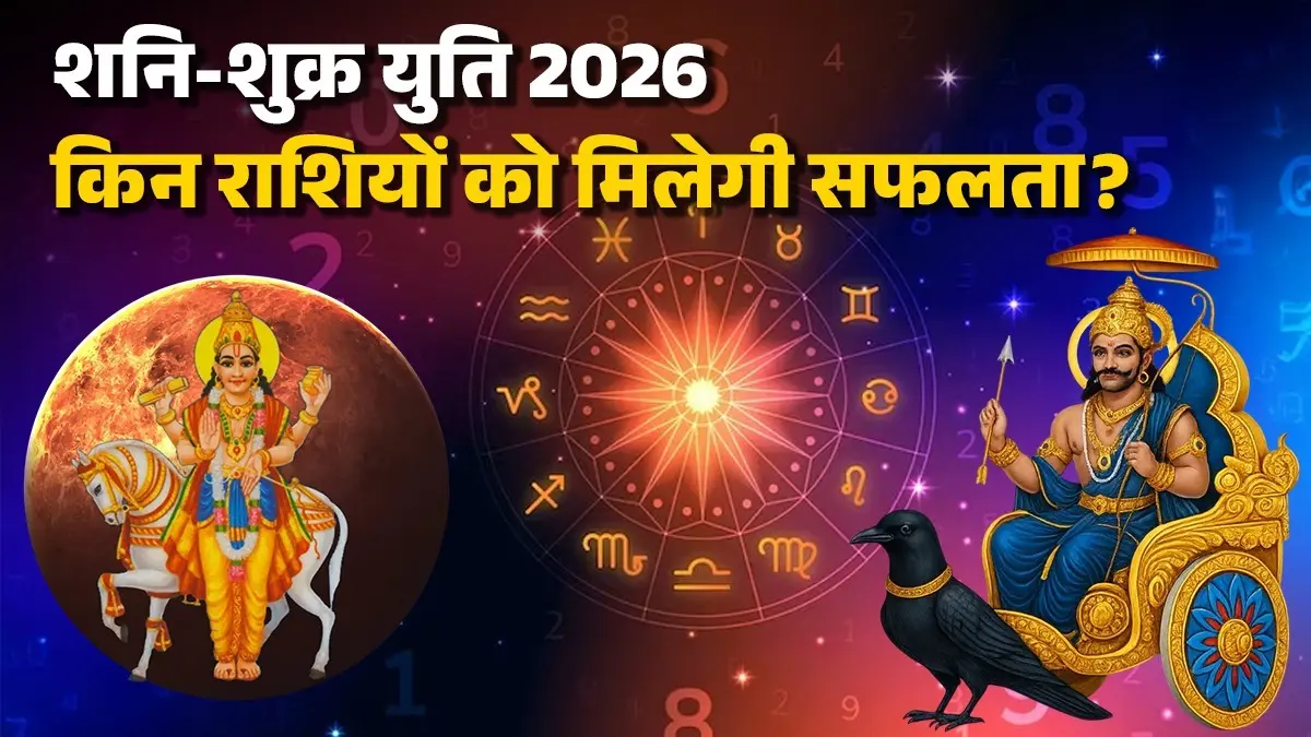 Shukra-Shani Yuti 2026: गुरु की राशि में शनि-शुक्र की युति से खुलेंगे तरक्की के रास्ते, जानें किन 3 राशियों को मिलेगा भाग्य का साथ shukra shani yuti 2026 meen rashi lucky zodiac signs will get money growth and success in life gemini cancer pisces rashi