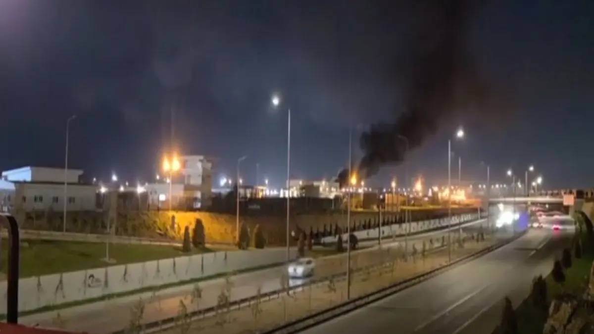 Smoke Rises From Erbil Airport Area in Iraq After Drone Attacks Over the City Smoke Rises From Erbil Airport Area in Iraq After Drone Attacks Over the City