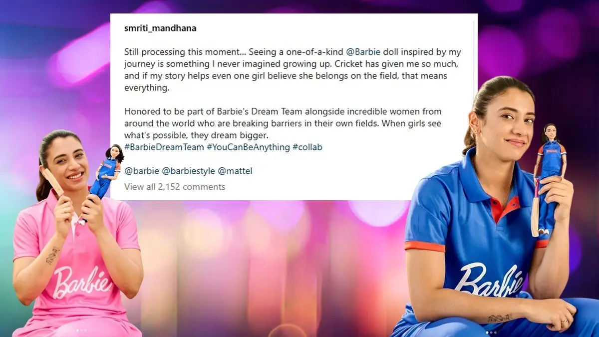 बल्ले के बाद अब बार्बी के साथ रचा इतिहास, Smriti Mandhana बनीं दुनिया की पहली क्रिकेटर 'Barbie' Smriti Mandhana Barbie doll