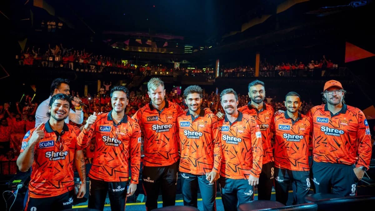 SRH players at an event