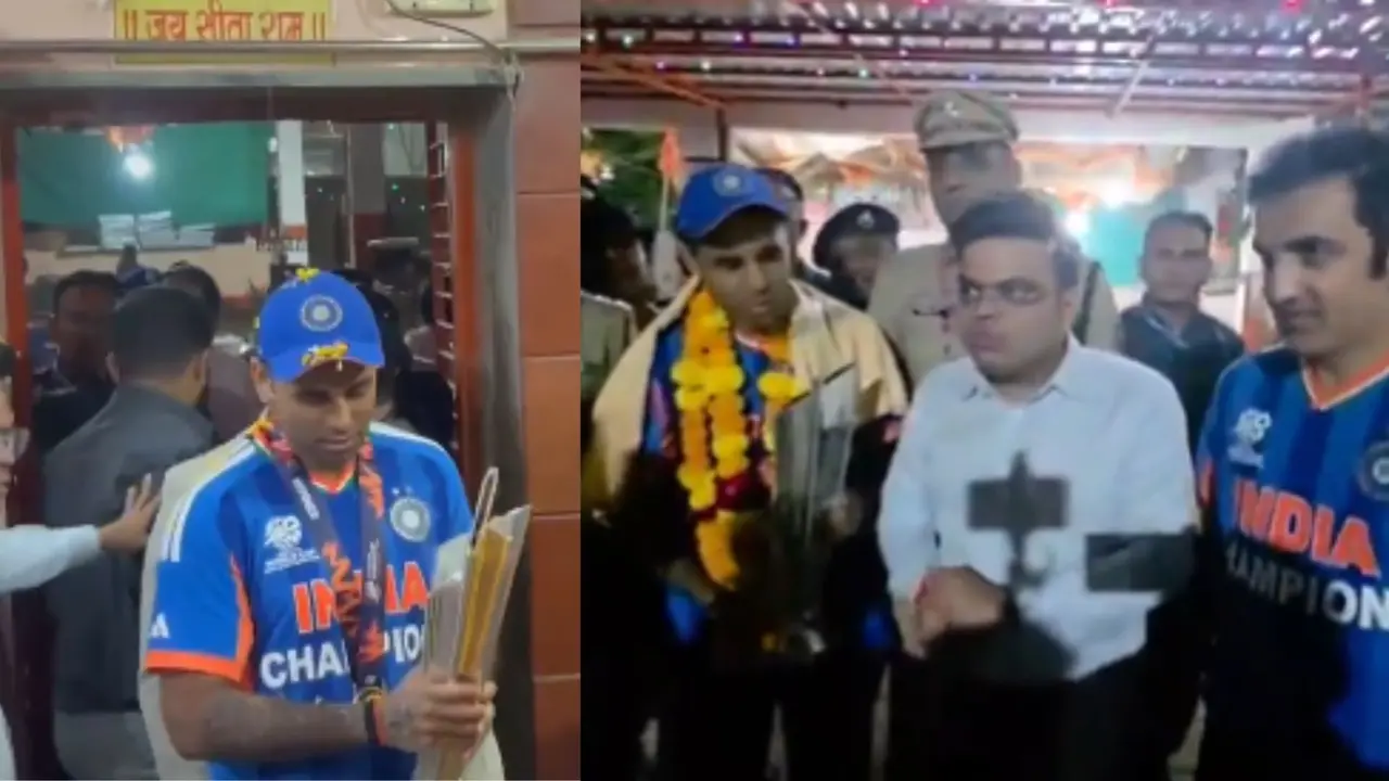 T20 World Cup: वर्ल्ड कप जीतते ही ट्रॉफी लेकर बजरंगबली की शरण में पहुंचे सूर्यकुमार यादव, जय शाह- गंभीर रहे मौजूद Suryakumar Yadav reached Hanuman Temple