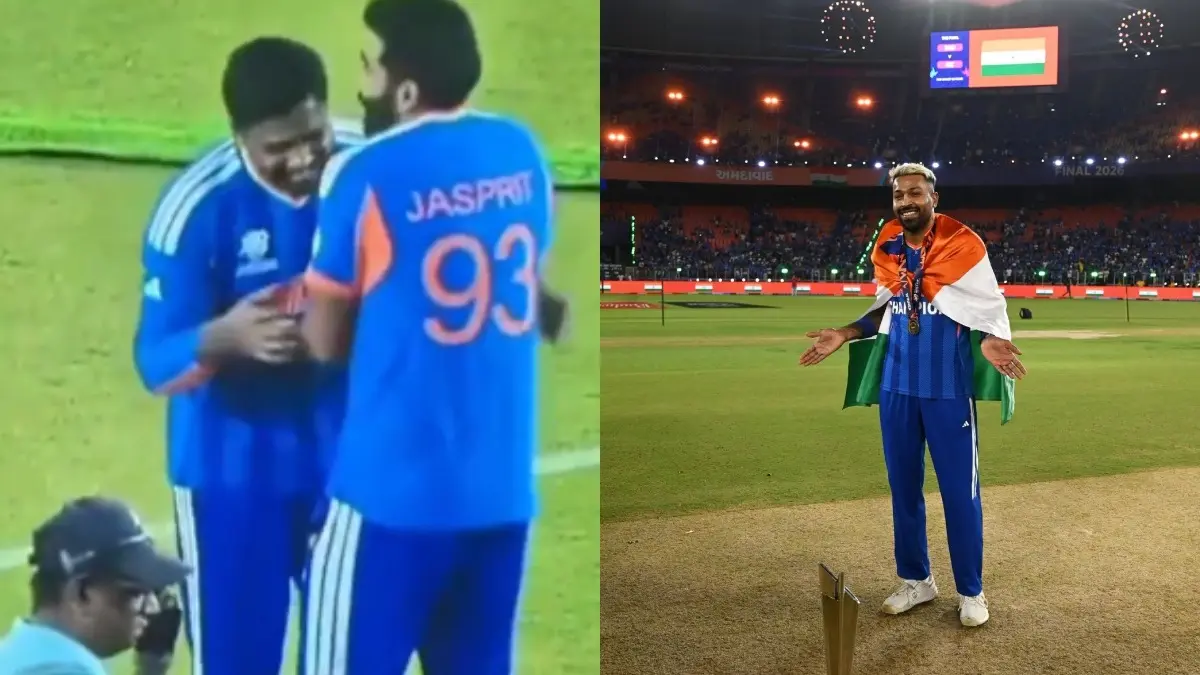 WATCH | Sanju Samson-Jasprit Bumrah Poking Fun at Hardik Pandya's Iconic Lame Pose After T20 WC Win? Team India stars