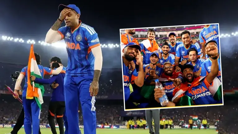 सूर्या ने चूमी पिच की मिट्टी, हार्दिक ने किया भांगड़ा... वर्ल्ड चैंपियन टीम इंडिया के विनिंग सेलिब्रेशन की खास तस्वीरें Team India Winning Celebration