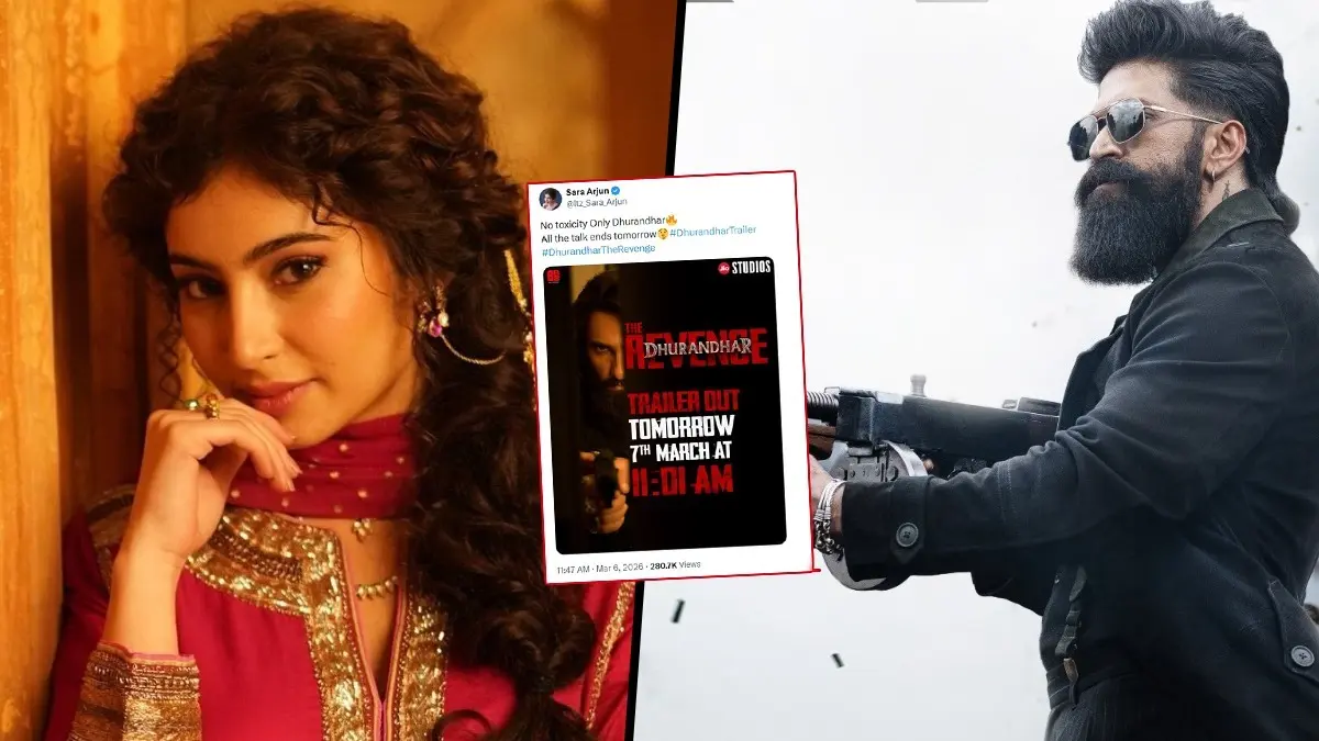 Did Sara Arjun Mock Yash After Toxic's Postponement? Here's The Truth About Her Viral 'No Toxicity, Only Dhurandhar' Post On X Toxic has averted a clash with Dhurandhar: The Revenge by postponing its release to June 4