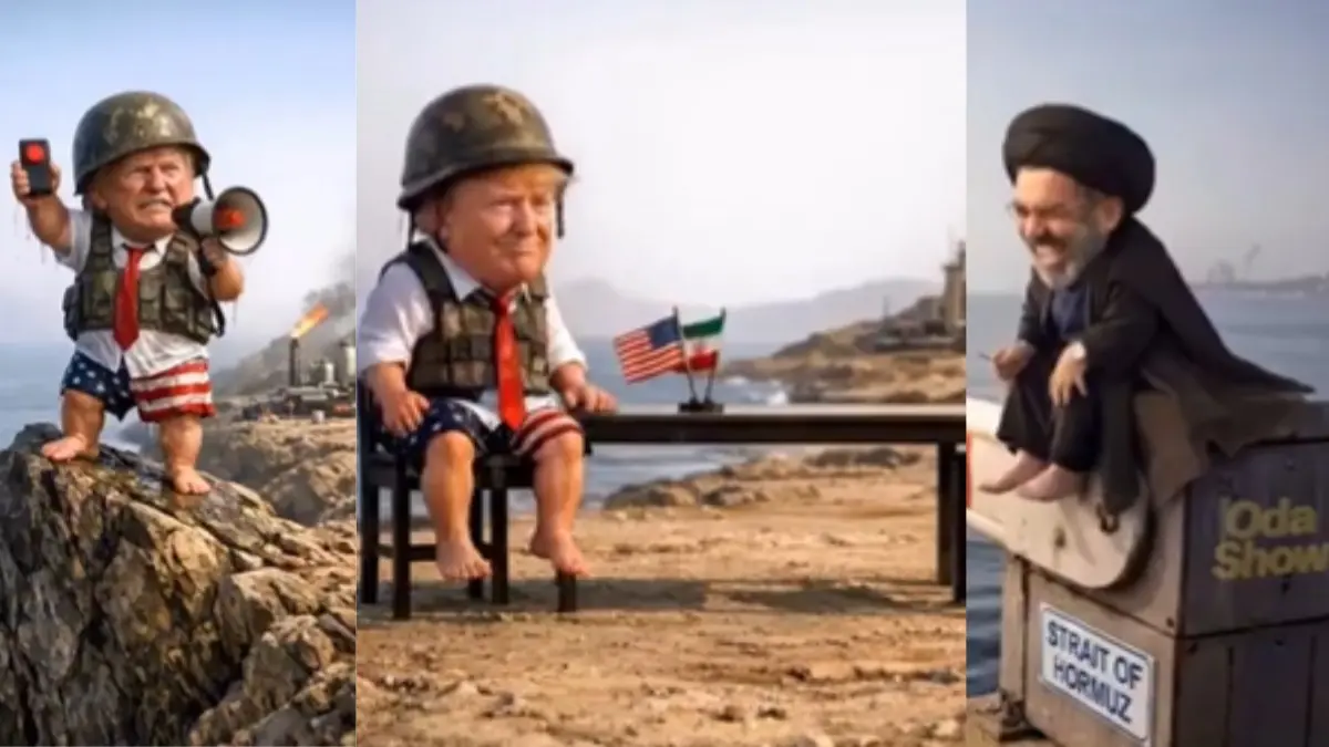 'Best Negotiations’: Viral AI Cartoon Mocks Trump’s ‘Peace Talks’ With None At Table | Watch 'Best Negotiations’: Viral AI Cartoon Mocks Trump’s ‘Peace Talks’ With None At Table | Watch