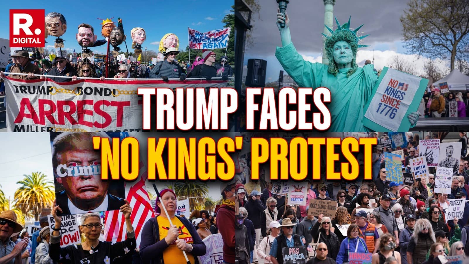 US-Iran Conflict, ICE Arrests: Anti-Trump 'No Kings' Rallies Pop Up In Thousands Of US Cities