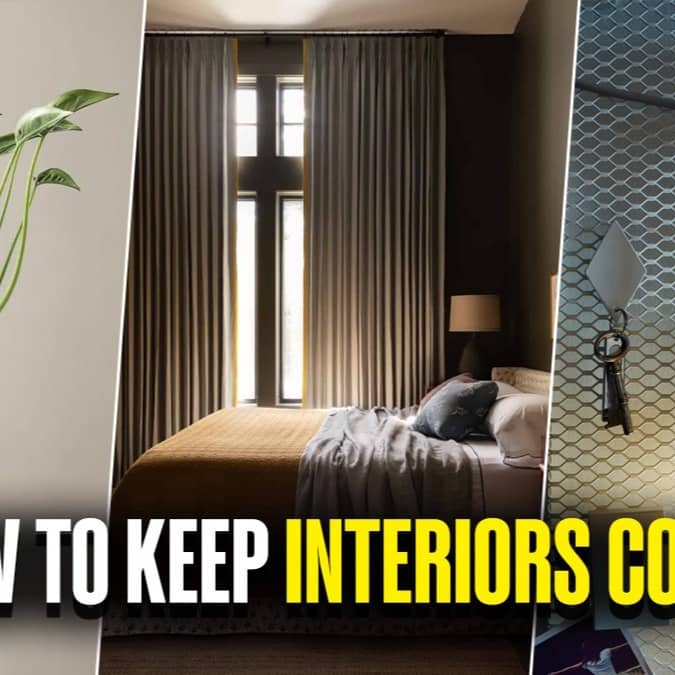 Using dark curtains and indoor plants can help keep your house cool in summers