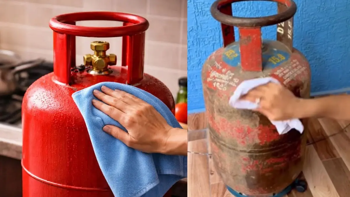 VIDEO: सिलेंडर खाली है या भरा... बिना तौले कुछ समझ नहीं आता? घर पर अपनाएं ये आसान तरीका, झटपट चल जाएगा पता, ये ट्रिक हुआ वायरल Viral LPG Trick