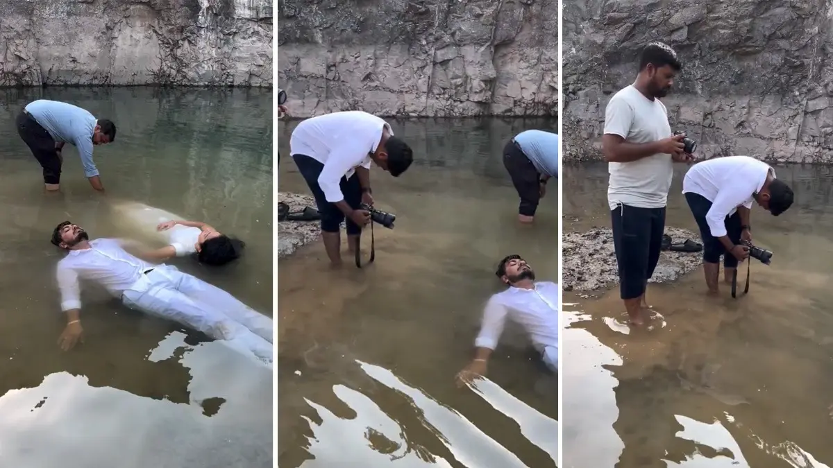 Viral Or Viral Disaster? Netizens Brutally Troll Couple Over ‘Cinematic’ Pre-Wedding Photoshoot In Pond | WATCH Viral Or Viral Disaster? Netizens Brutally Troll Couple Over ‘Cinematic’ Pre-Wedding Photoshoot In Pond | WATCH