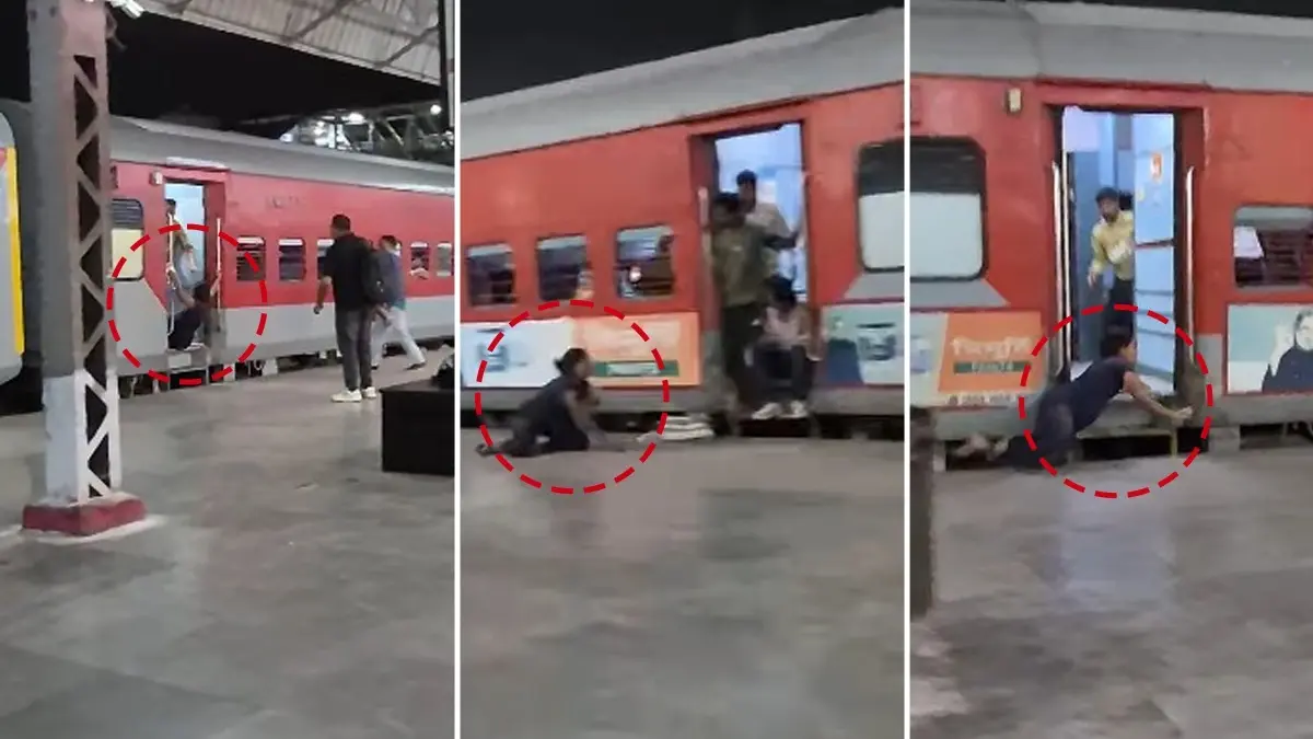 बच्चे के लिए जान दे सकती है मां, इस VIDEO ने कर दिया साबित, ट्रेन में छूट गया था बच्चा; दो बार दरवाजे से बुरी तरह गिरी और फिर... Viral Video