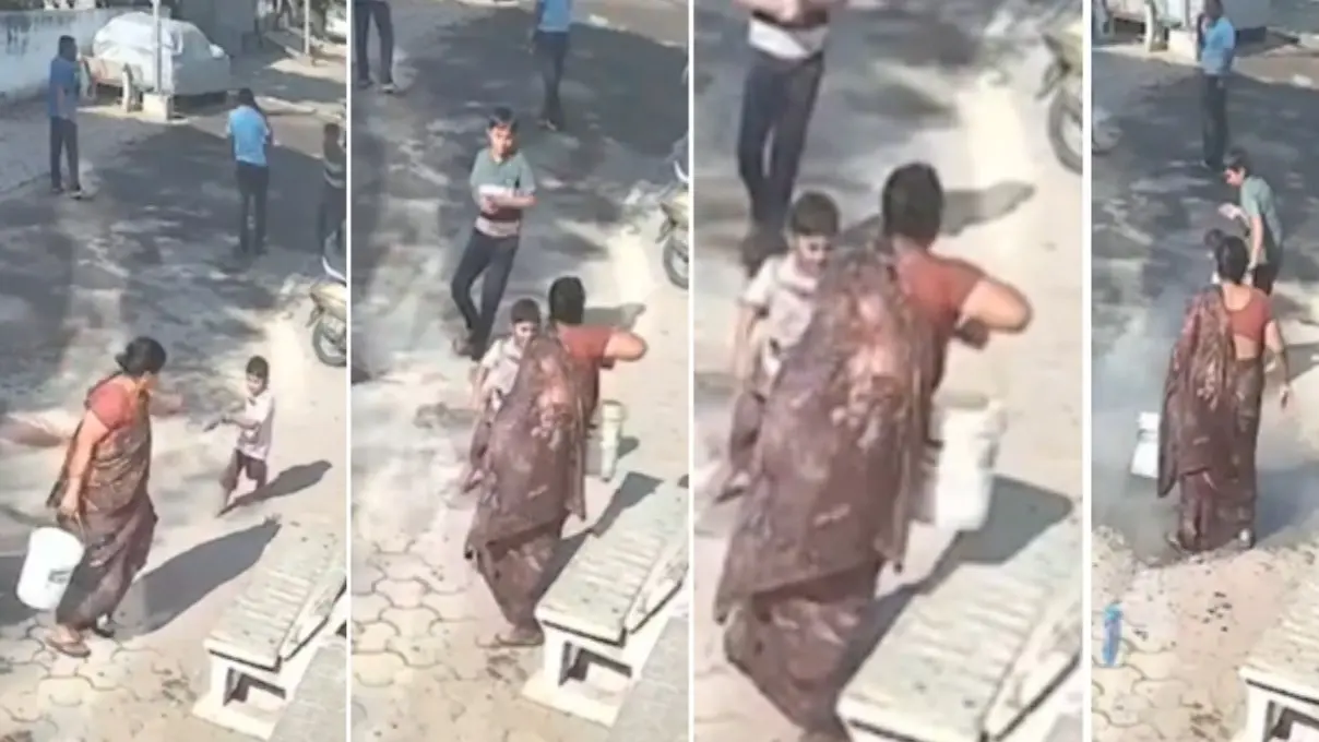 Video: होली के दिन दादी ने पोते पर फेंका उबलता पानी, बच्चा 45 प्रतिशत जला; CCTV में कैद हुई पूरी घटना Viral Video Nagpur Assault