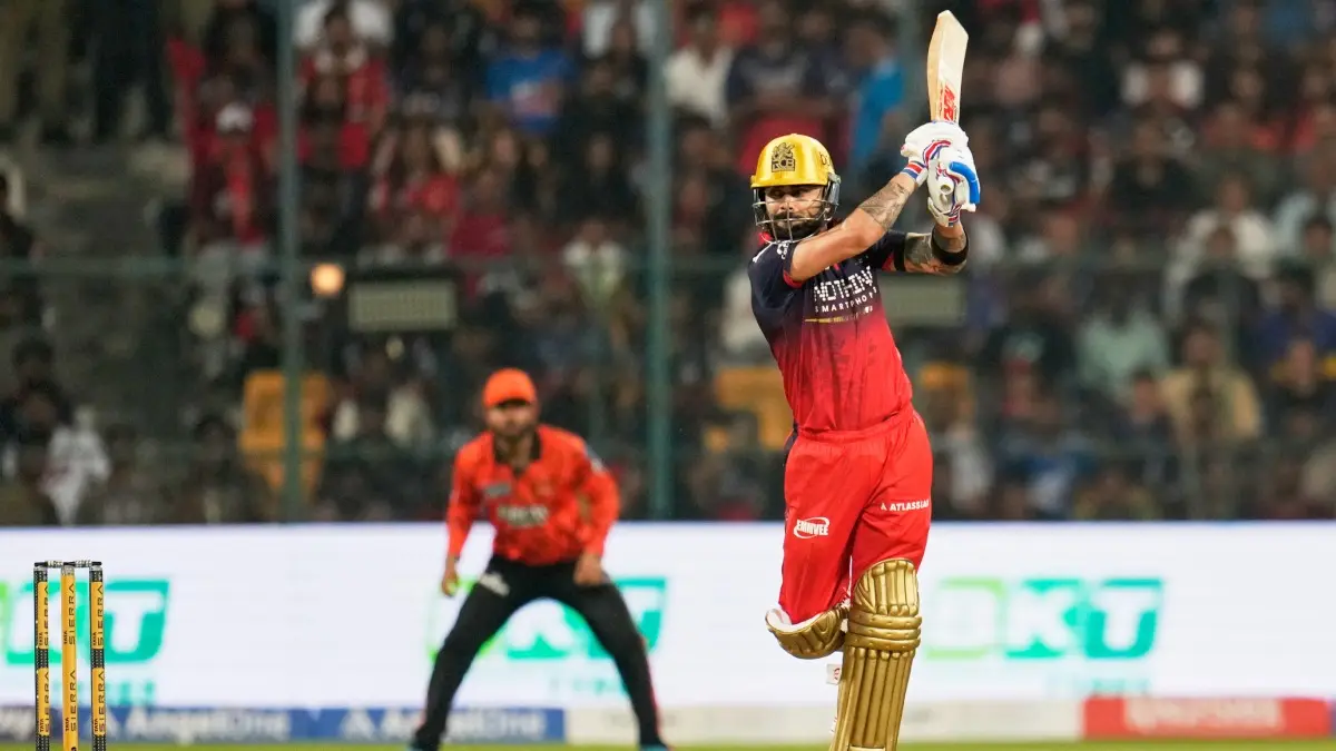 From 31% To 66% Shot Percentage: Inside Virat Kohli’s Aggressive Powerplay Transformation In IPL 2026 Virat Kohli in action against SRH