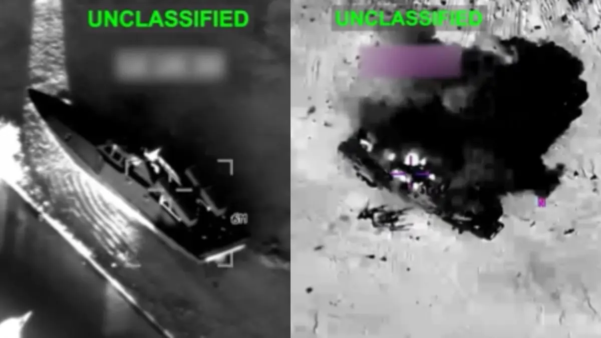 The Moment When US Missiles Hit Iranian Navy Vessels | CENTCOM's Unclassified Footage Inside The Moment When US Missiles Hit Iranian Navy Vessels | CENTCOM's Unclassified Footage Inside