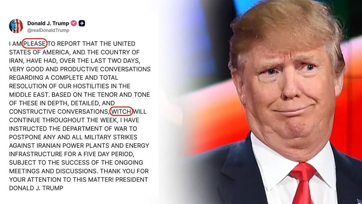 ‘WITCH’ OR ‘WHICH’? Spelling Mistake In Trump’s Truth Social Post On De-Escalation With Iran