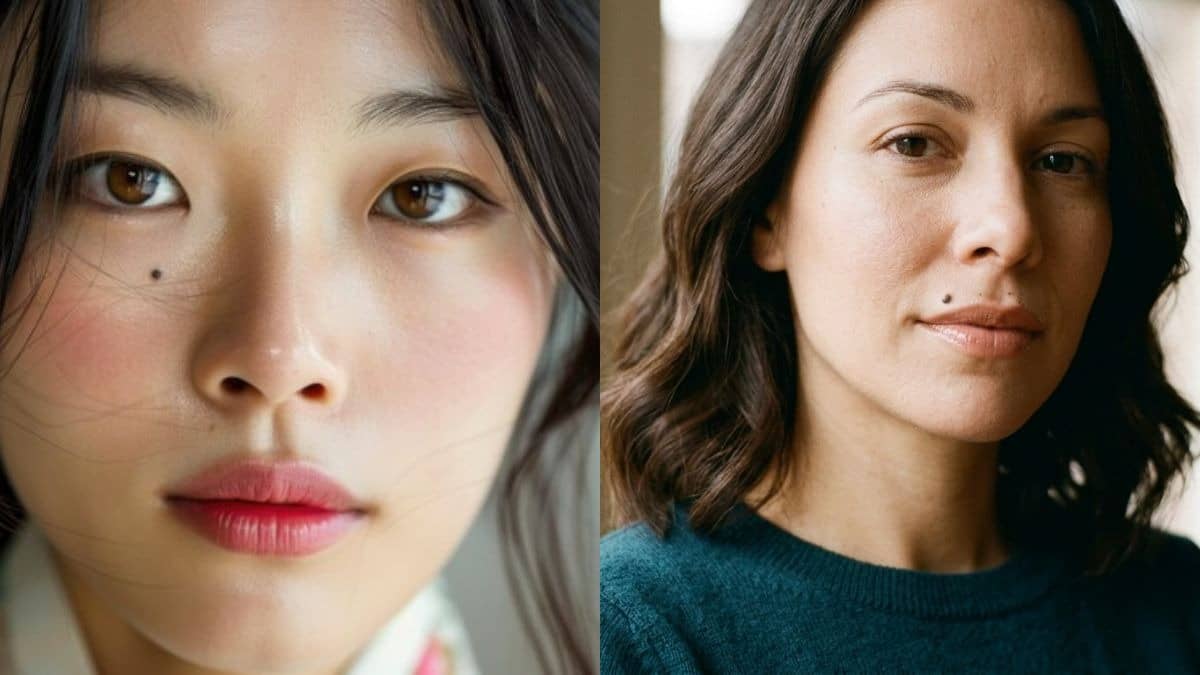 Women Lucky Moles On face