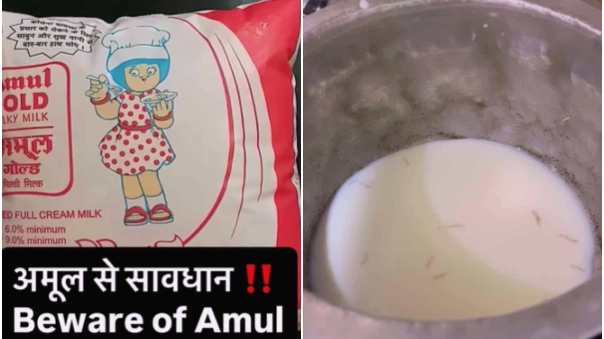Worms Found In Amul Milk? Company Responds As Video Goes Viral