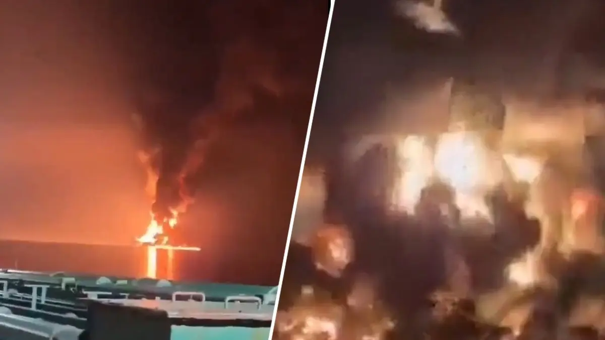 Flames Over Sharjah: Dramatic Footage Shows US Oil Tanker Ablaze After Brazen Iranian Drone Strike X