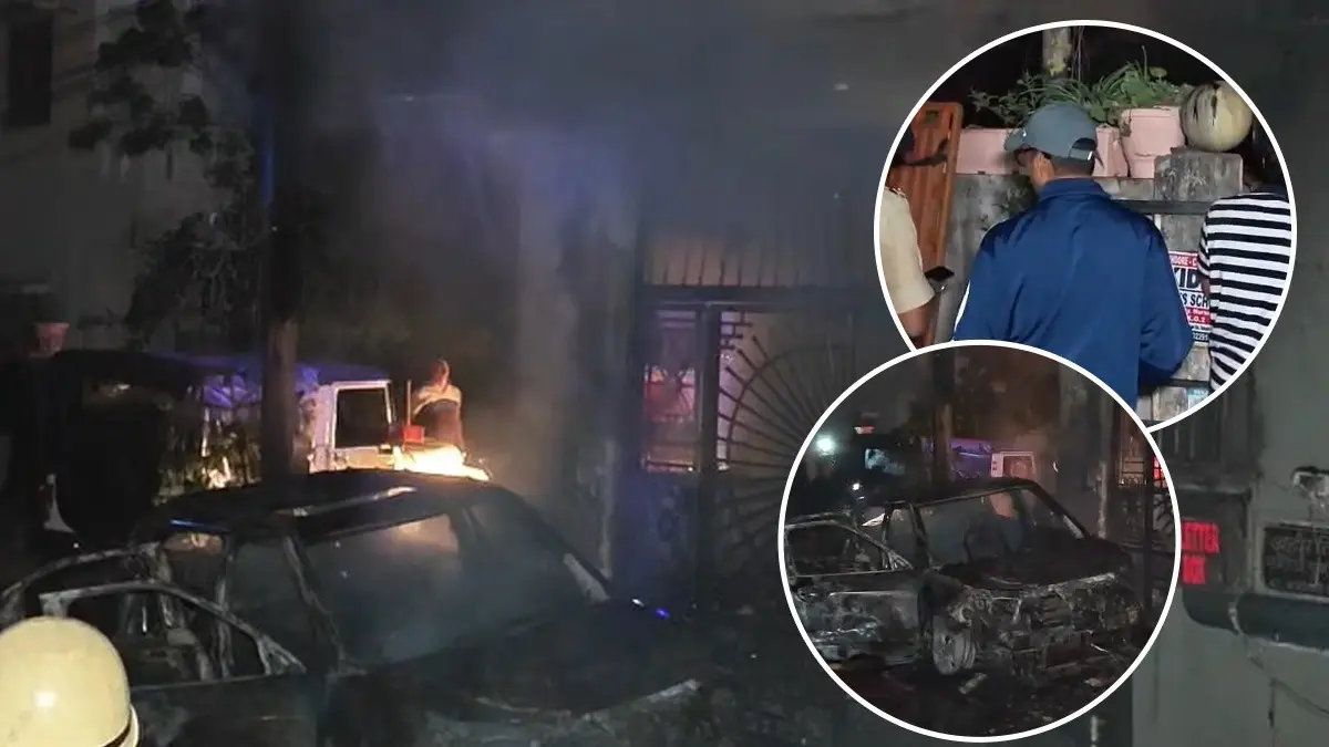 Indore Fire Horror: 7 Dead After Suspected EV Charging Blast Triggers Multiple Cylinder Explosions; Electronic Locks Trap Residents X