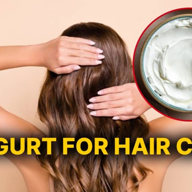Yogurt nourishes hair roots and scalp