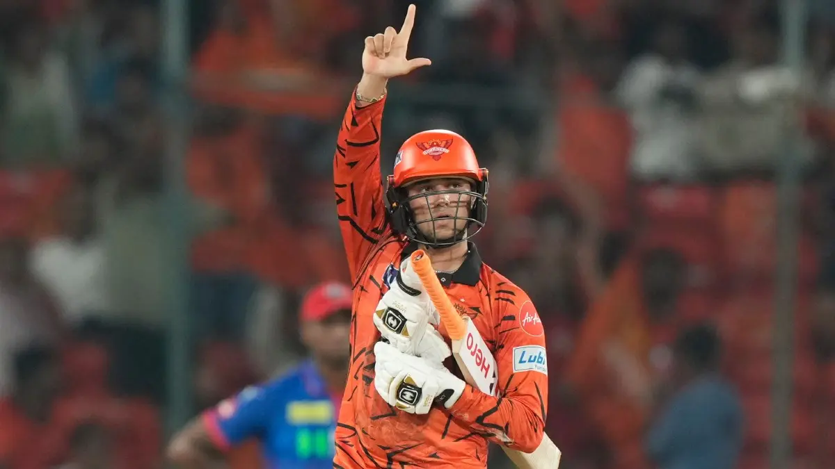 IPL 2026: Abhishek Sharma Lights Up Hyderabad, SRH Opener Brings Up 2nd IPL Hundred vs Delhi Capitals Abhishek Sharma celebrates his IPL hundred