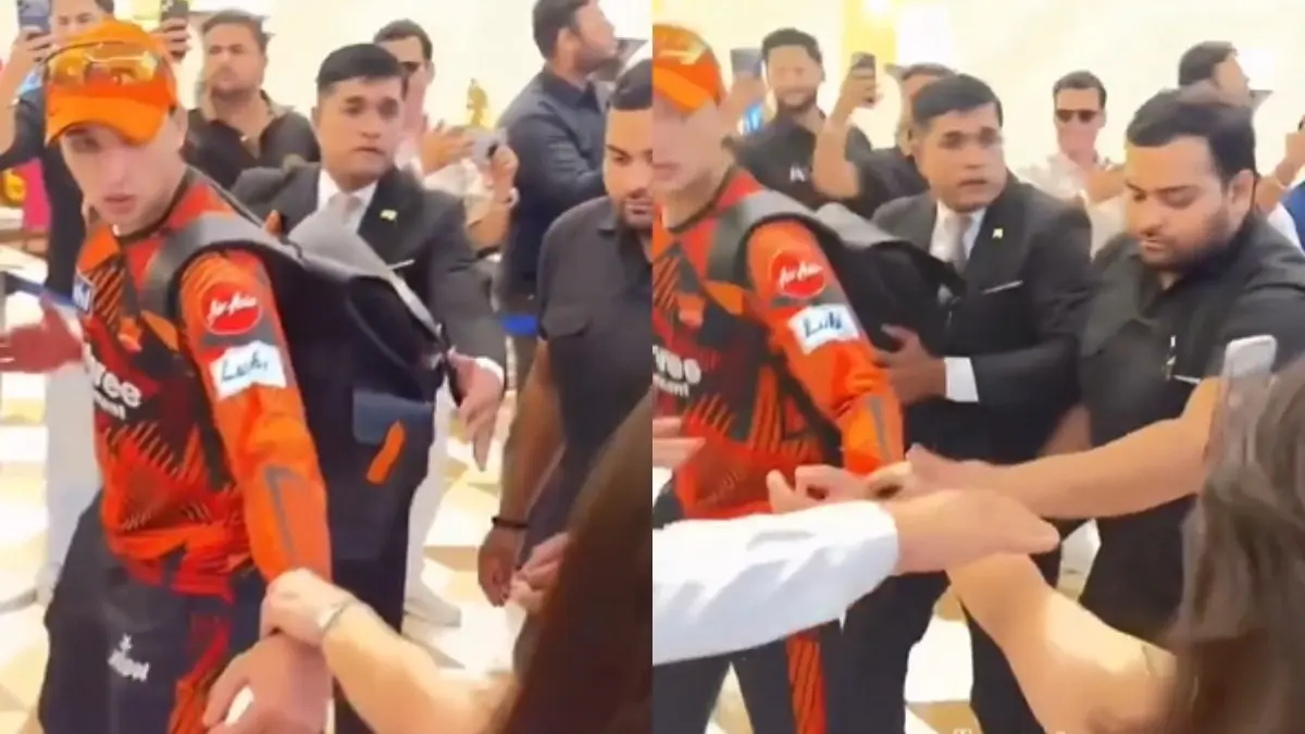WATCH | Abhishek Sharma HARASSED? Fangirl GRABS SRH Star's Hand Forcibly Ahead of IPL 2026 Clash vs RR Abhishek Sharma, IPL 2026