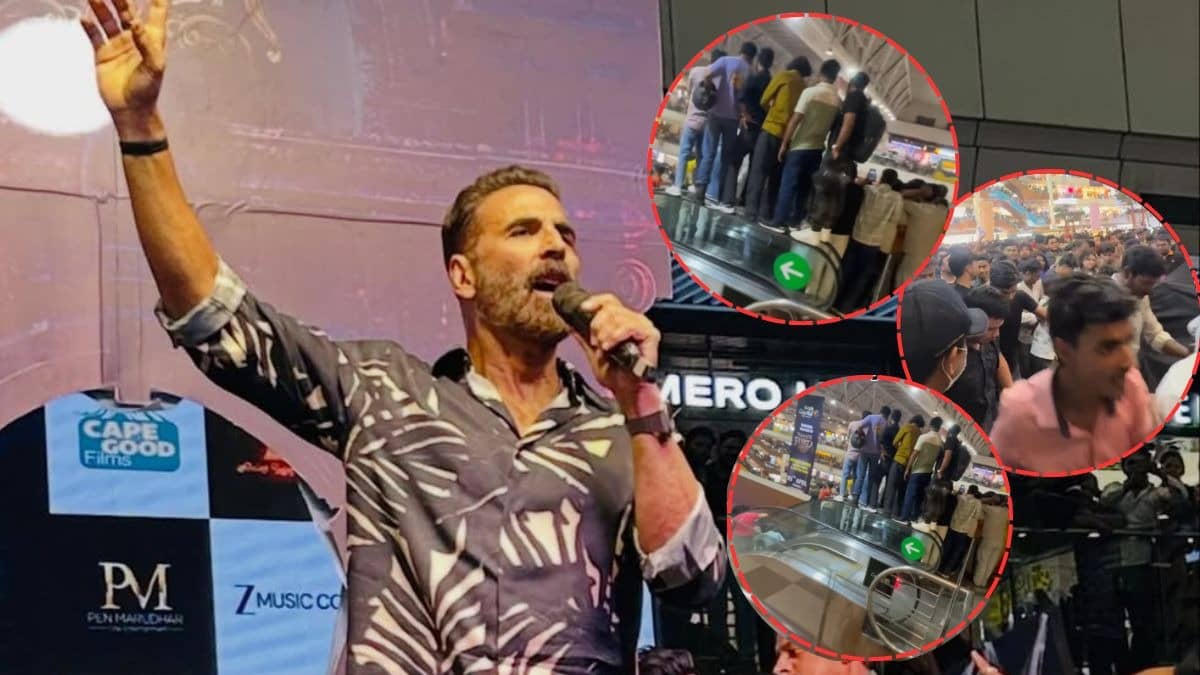 एस्केलेटर पर चढ़े लोग, बैरिकेडिंग तोड़ी... Gaur City Mall में अक्षय कुमार की झलक पाने बेकाबू हुई भीड़, सिविक सेंस पर भी उठे सवाल; VIDEO