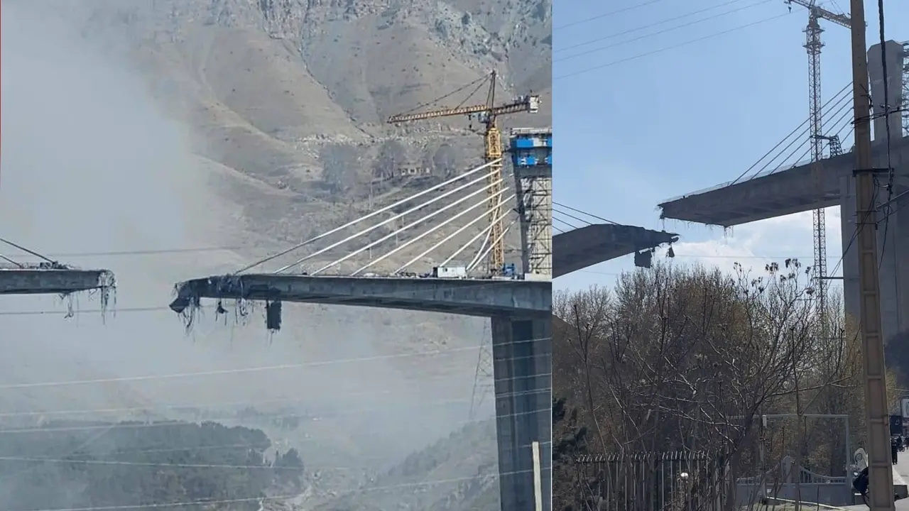 अमेरिका ने ईरान को फिर दिया 'दर्द', इजरायल के साथ की ताबड़तोड़ एयरस्ट्राइक, 400 मिलियन में बने मिडिल ईस्ट के सबसे ऊंचे पुल को किया धुआं-धुआं America-Israel air strike hits key B1 bridge in northern Iran linking Tehran to Karaj, several injured