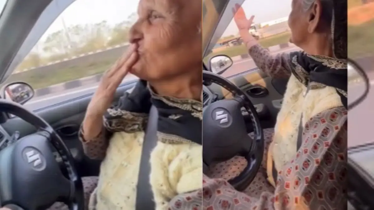 VIRAL: अम्मा का Flying Kiss और धाकड़ ड्राइविंग, बुढ़ापे में ऐसा टशन देख इंडियन आर्मी हुई फैन, देखें VIDEO Amma flying kiss