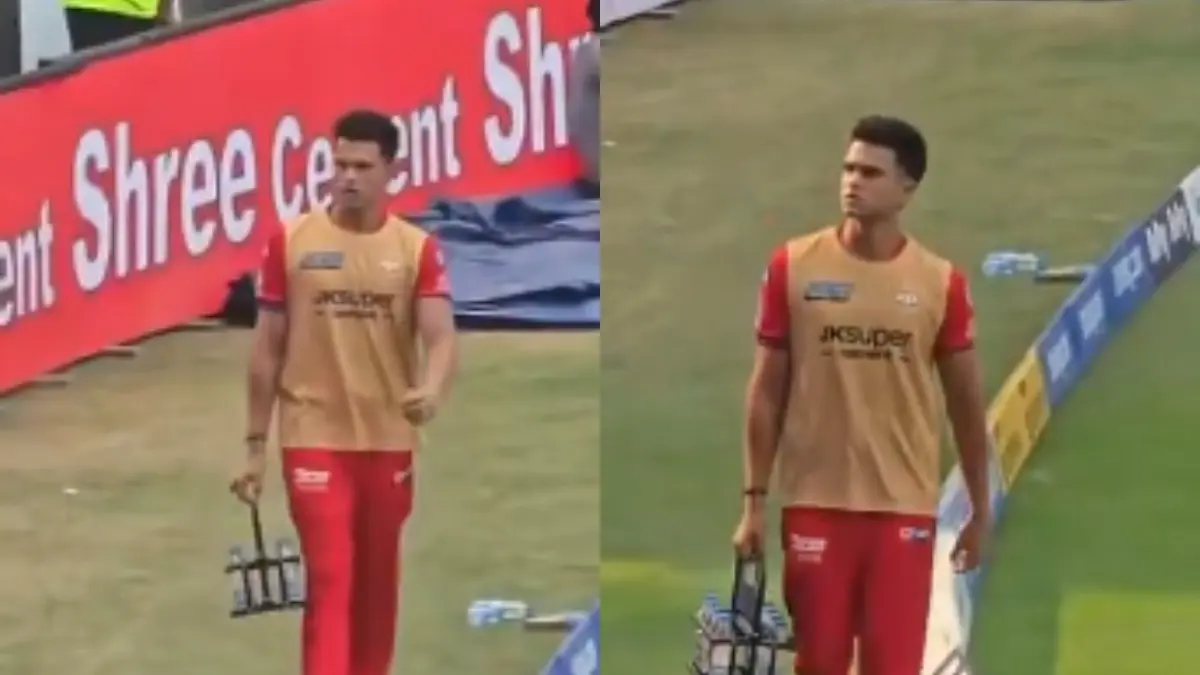 WATCH | Sachin Tendulkar's Son Arjun Wins Respect After Video of Him Carrying Drinks During SRH-LSG IPL 2026 Match Goes Viral Arjun Tendulkar, IPL 2026