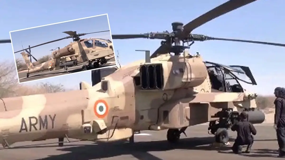 Army's Apache Attack Helicopters Demonstrate Lethal Precision in Exercise Brahmastra at Pokhran | Watch Army's Apache Attack Helicopters Demonstrate Lethal Precision in Exercise Brahmastra at Pokhran