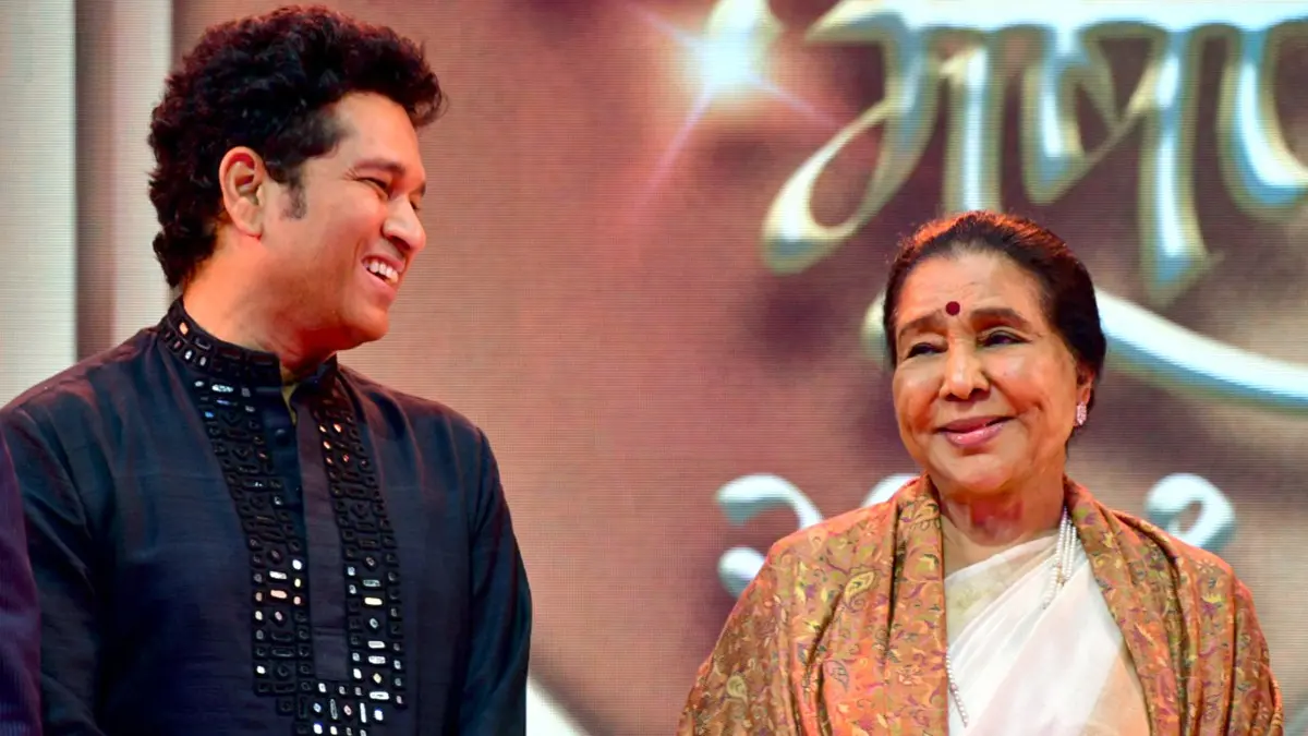 'Asha Tai Was Family': Sachin Tendulkar Expresses Grief Over Asha Bhosle's Passing Asha Bhosle with Sachin Tendulkar