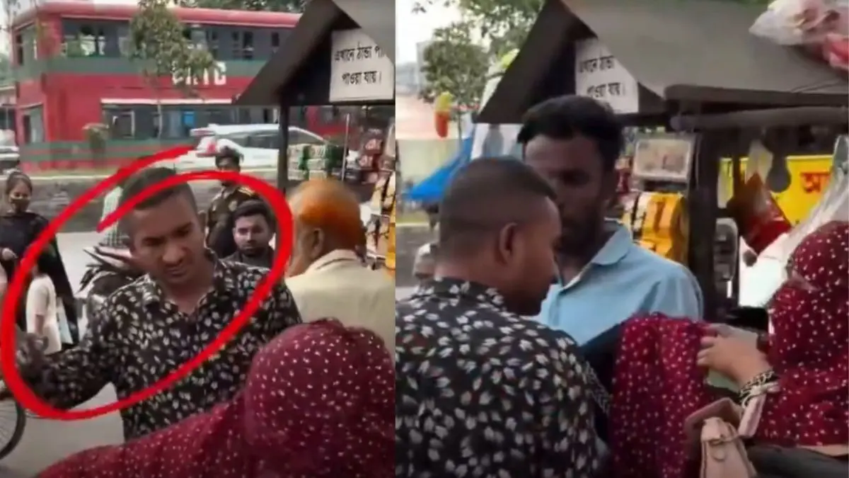VIRAL VIDEO: पत्नी ने दूसरी महिला के साथ रंगे हाथ पकड़ा तो सड़क पर ही होने लगा हाई वोल्टेज ड्रामा, वाइफ पर टूट पड़ा आशिक पति और फिर... bangladesh-news-wife-catches-cheating-husband-grabs-other-woman-gets-slapped-as-chaos-erupts-on-street-watch-viral video